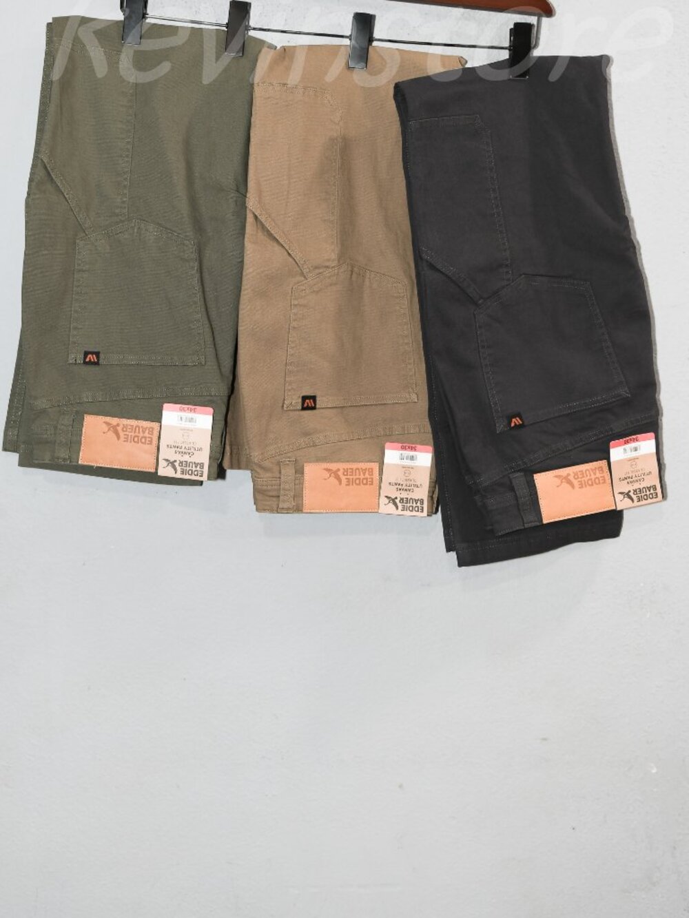 3 Pairs Eddie Bauer Men's Utility Canvas Pants. Price is for 3 pairs.